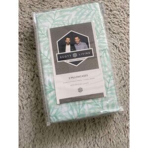 NWT Scott‎ Living by Drew & Jonathan hydrocotton queen set of pillowcases 400 tc